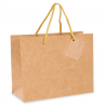 Lot de 100 Sacs Boutique Anses Cordon - Sac naturel à prix grossiste Lot de 100 Sacs Boutique Anses Cordon - Sac naturel à prix grossiste
