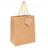 Lot de 100 Sacs Boutique Anses Cordon - Sac naturel à prix de gros Lot de 100 Sacs Boutique Anses Cordon - Sac naturel à prix de gros