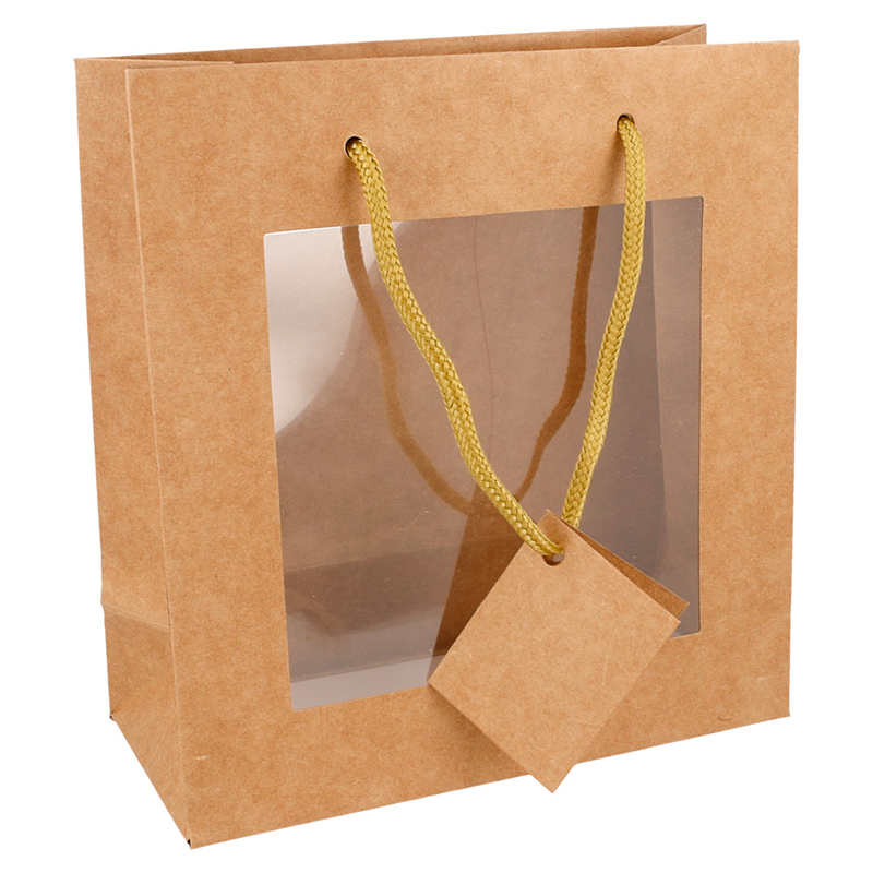 10 U. Sacs Avec Fenêtre - Sac naturel à prix de gros