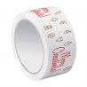 Pack of 4 Merry Christmas Adhesive Tape Rolls 50 Mic. - Adhesive tape at wholesale prices