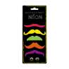 NEON PARTY WHISKERS X 5 - moustache at wholesale prices