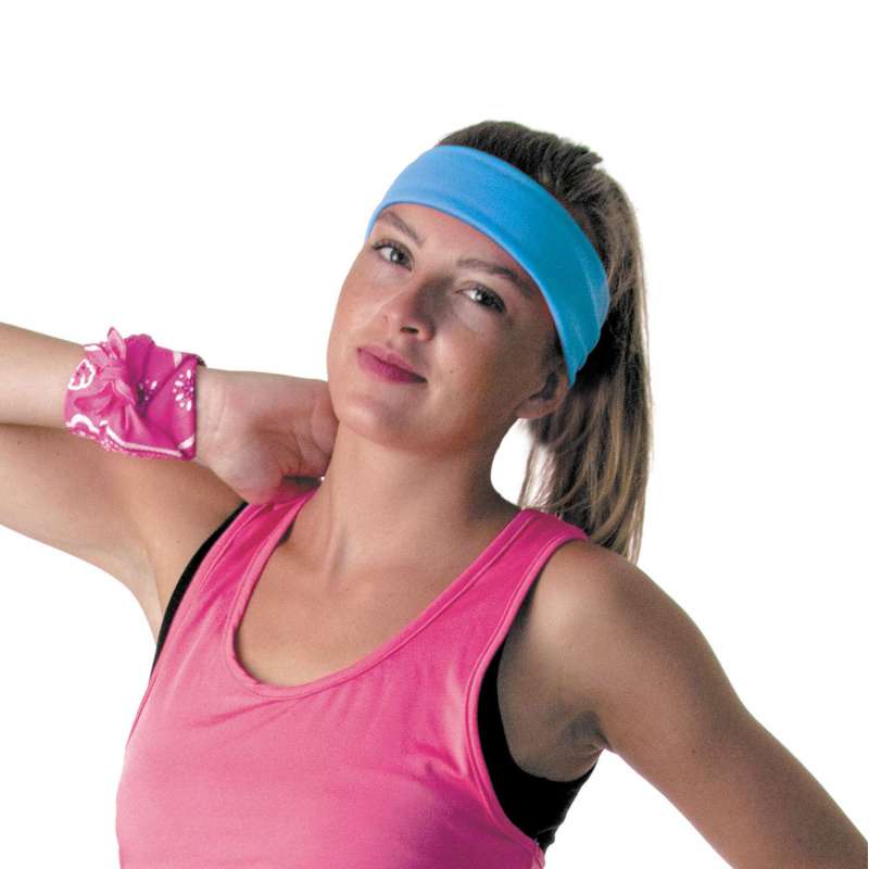 Bandeau Fluorescente Azul 80's a preço grossista - Faixa desportiva a preço grossista