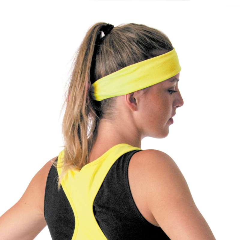 80'ER GUL FLUO BANDEAU 50CM til engrospris - Sportsbånd til engrospris