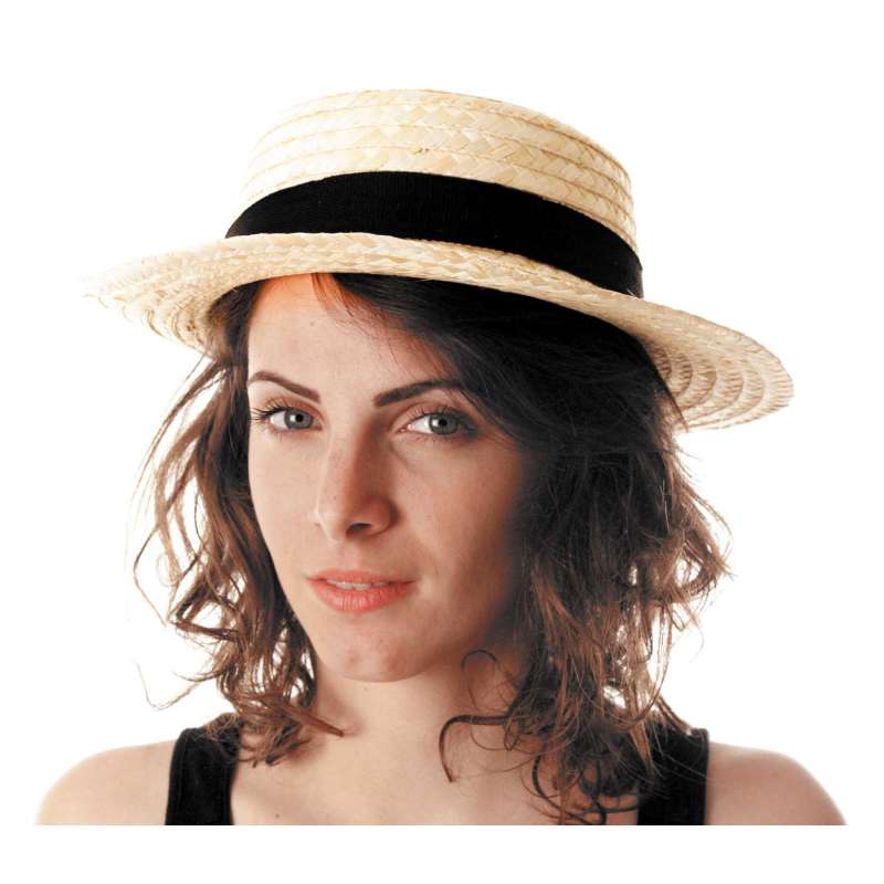 ECO WHITE STRAW BOATER - Canoeist at wholesale prices