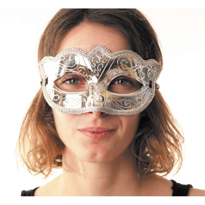 SILVER CARNIVAL MASK - mask at wholesale prices