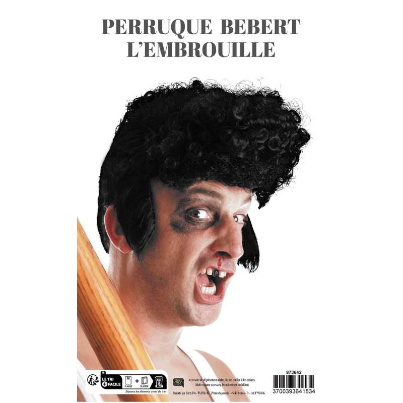 Peluca Bebert Talla Única Negra a precios de mayorista - peluca a precios de mayorista