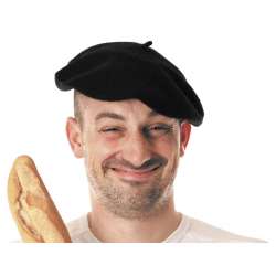 Luxe Zwarte Baskische Baret...