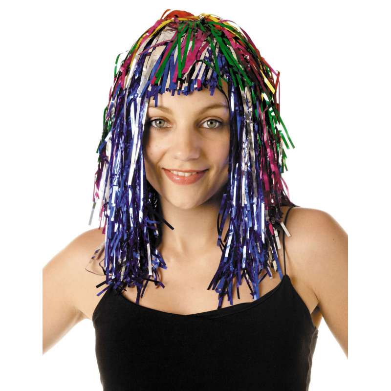 Peluca de disco multicolor tamaño estándar a precios de mayorista - peluca a precios de mayorista