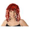 Peruca Disco Vermelha Tamanho Único - peruca a preço grossista