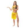 Falda Hawai de lujo amarilla 45 cm - falda hawaiana a precios de mayorista