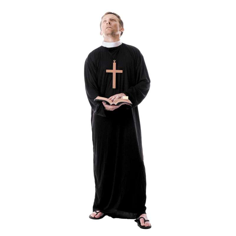PRIEST SUIT XXL - Disguise at wholesale prices