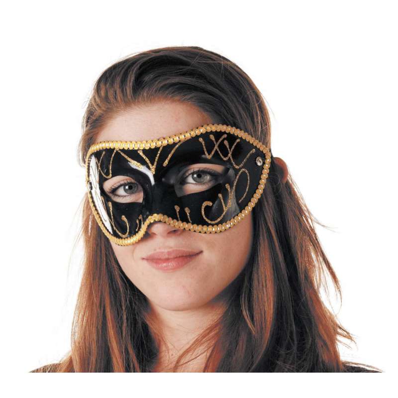 BLACK AND GOLD VENITIAN MASK - mask at wholesale prices