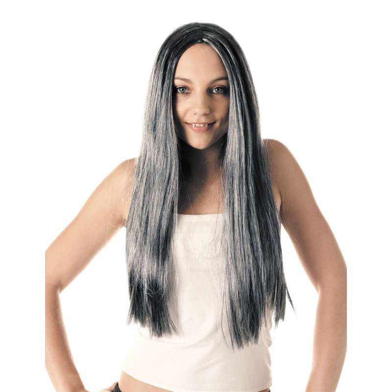 Grå hekseparyk i standardstørrelse til engrospris - paryk til engrospris