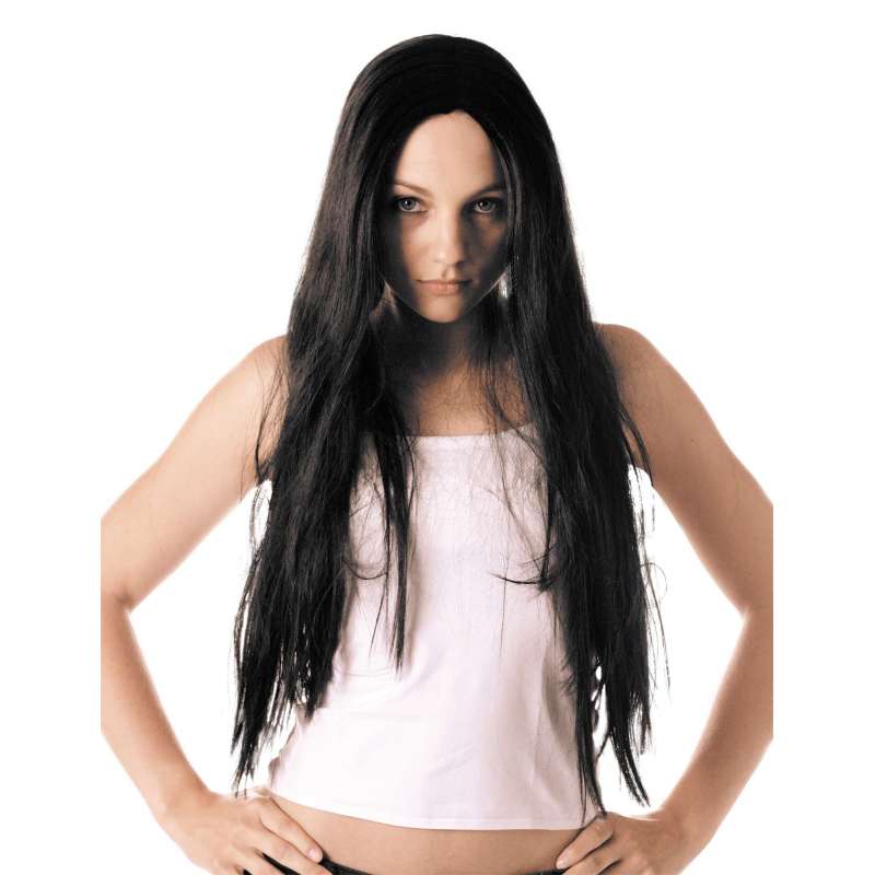 Peluca de bruja negra larga a precios de mayorista - peluca a precios de mayorista