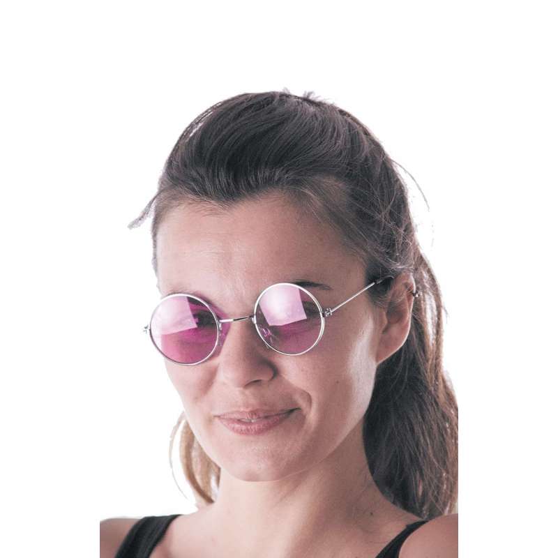 Rosa Hippy Solbriller til Voksne - Produkter til engrospris