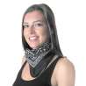 Bandana Preta 53x53cm em Algodão - Bandana a preço grossista