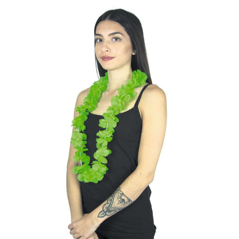 COLLIER HAWAI VERT - collier de fleurs à prix de gros
