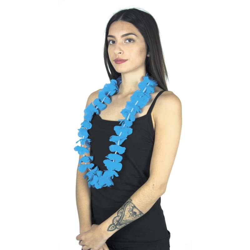 Collar Hawai Turquesa 36 Pares de Flores - collar a precios de mayorista