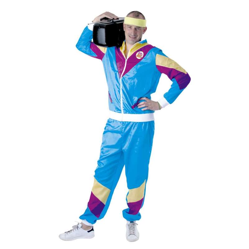 Completo Jogging Anni '80 Blu - Costume a prezzi all'ingrosso