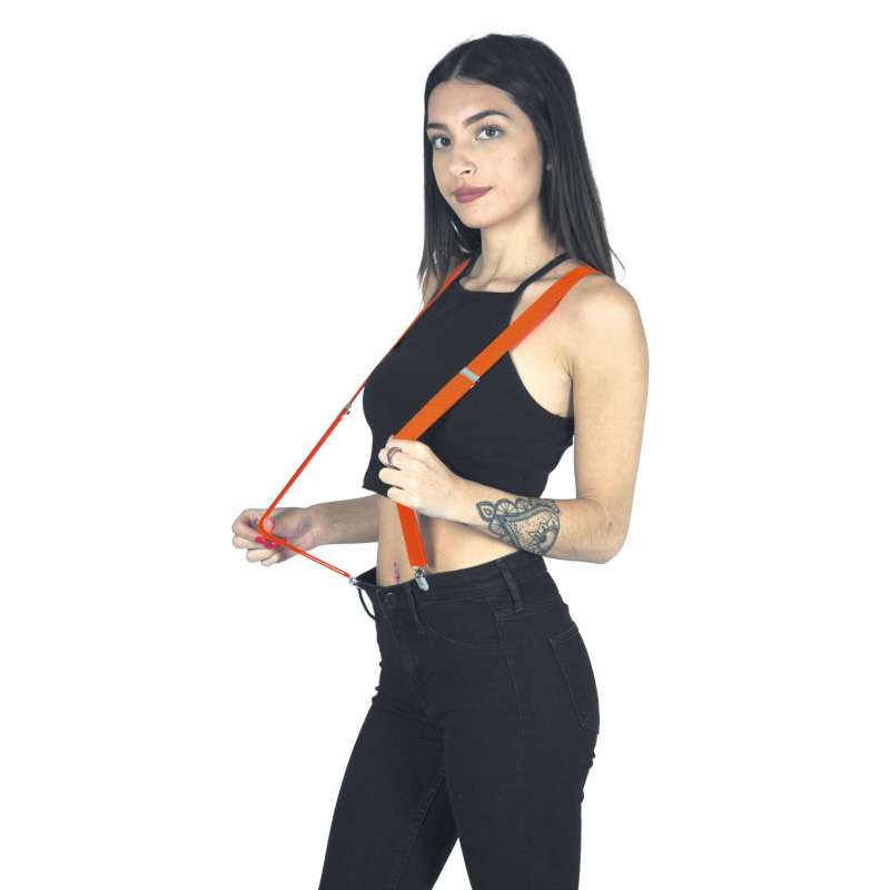 Tirantes Fluo Naranjas Adulto 2.5 cm - tirantes a precios de mayorista