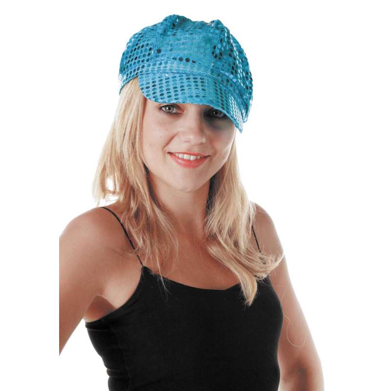 CASQUETTE DISCO TURQUOISE à prix grossiste - Casquette à prix de gros