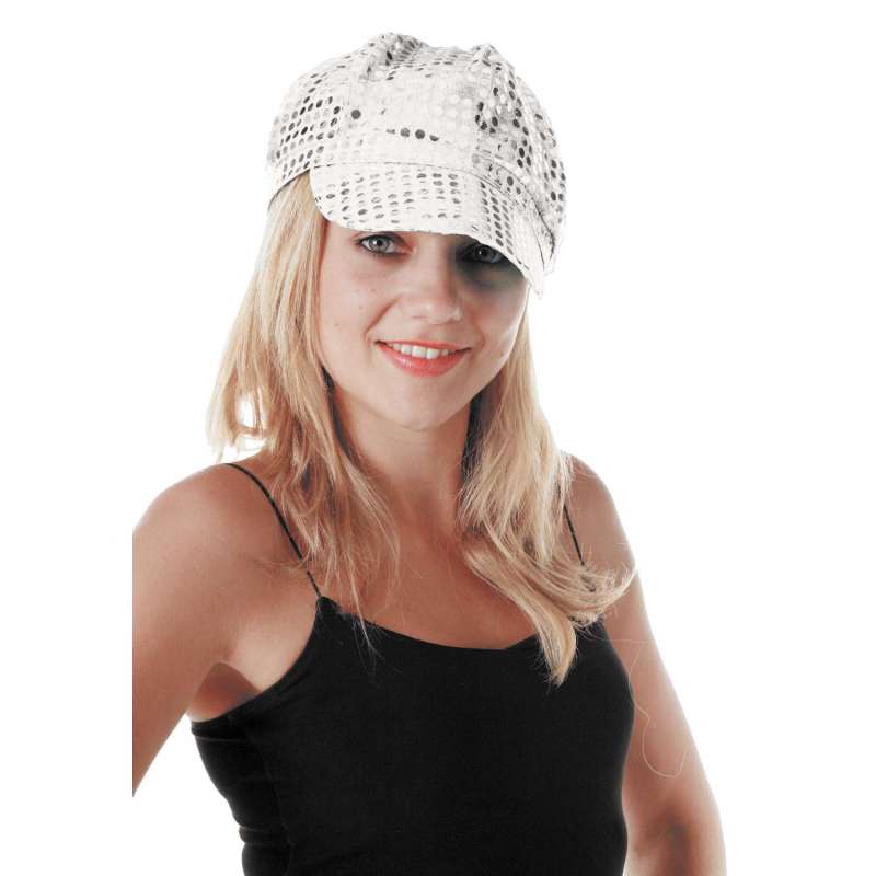 Cappellino Disco Argentato in Poliestere - Cappellino a prezzi all'ingrosso