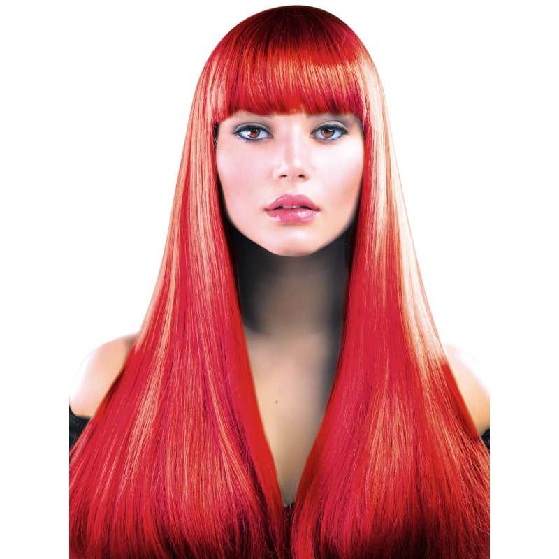 Neon Rode Lola Perücke 180g tegen groothandelsprijzen - perruque tegen groothandelsprijzen