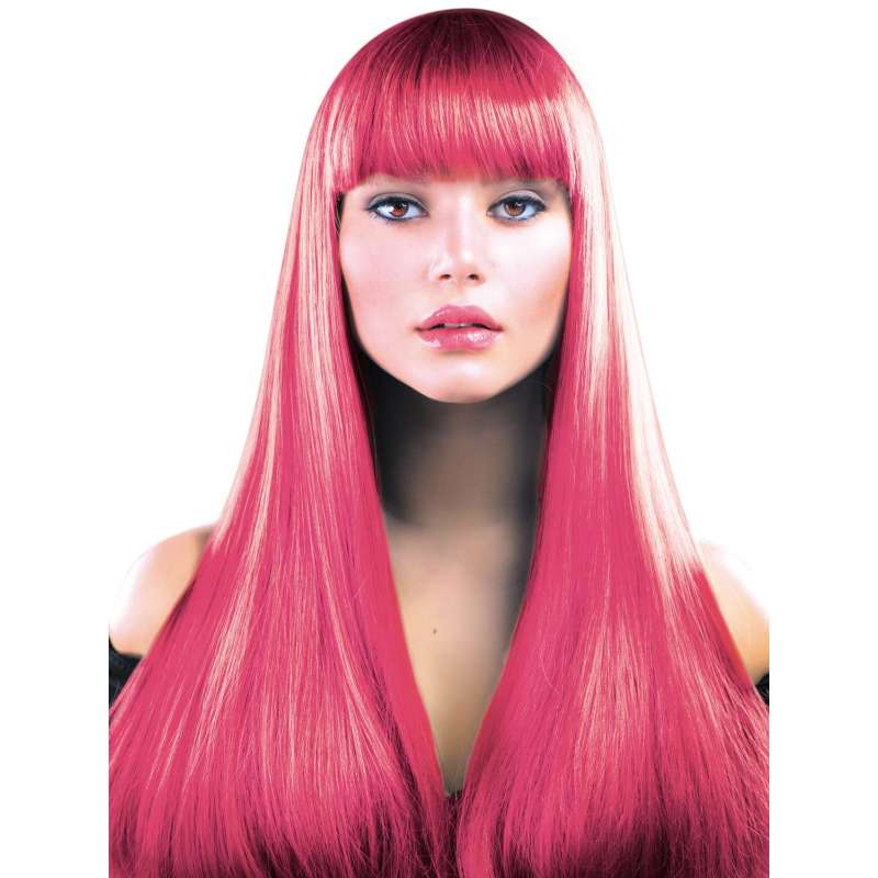 Peluca Rosa Neón Tamaño Medio a precios de mayorista - peluca a precios de mayorista