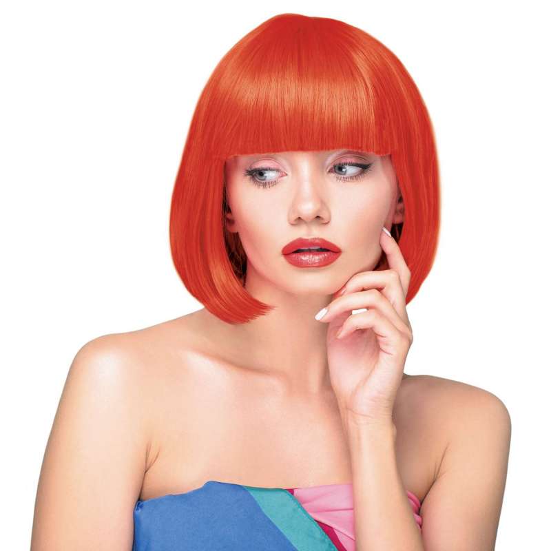 Peluca Cabaret Neon Roja Talla Única - peluca a precios de mayorista
