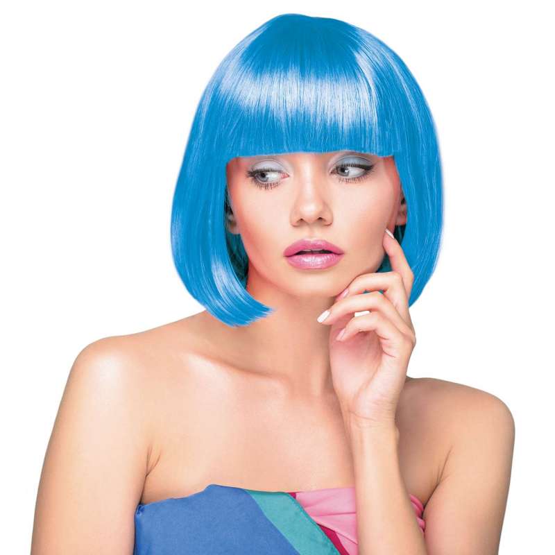 Neon Turquoise Cabaret Paryk til engrospris - paryk til engrospris