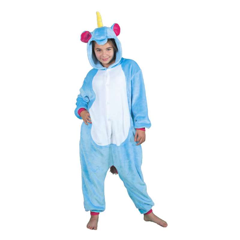 Costume Kigurumi Unicorno Blu Bambino 11-14 Anni a prezzi all'ingrosso - Costume a prezzi all'ingrosso
