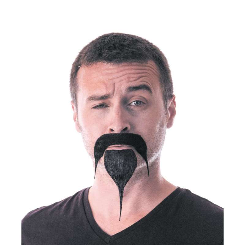 MOUSTACHEBOUC SAMOURAI NOIR - moustache à prix grossiste