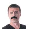 Sort Moustache T-stØrrelse - skæg til engrospris Sort Moustache T-stØrrelse - skæg til engrospris