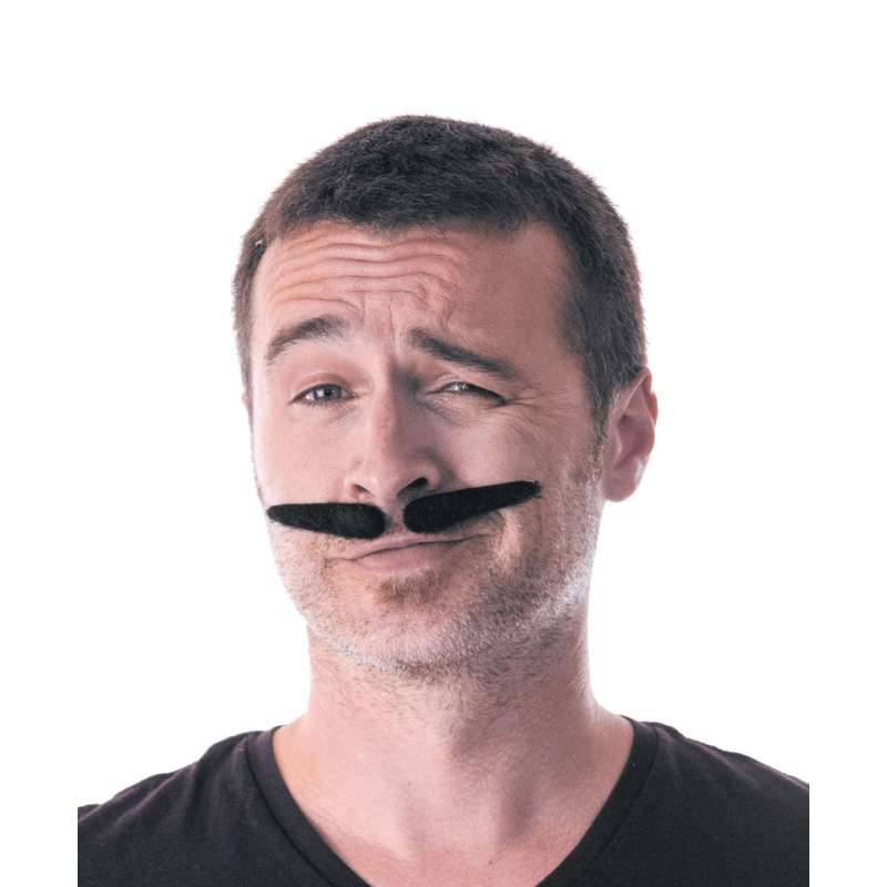 Sort Gangsta Oversized Moustache til engrospris - skæg til engrospris