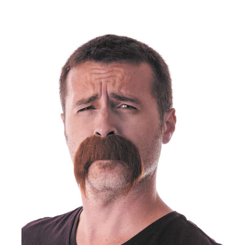 MOUSTACHE KEKE MARRON - moustache à prix de gros