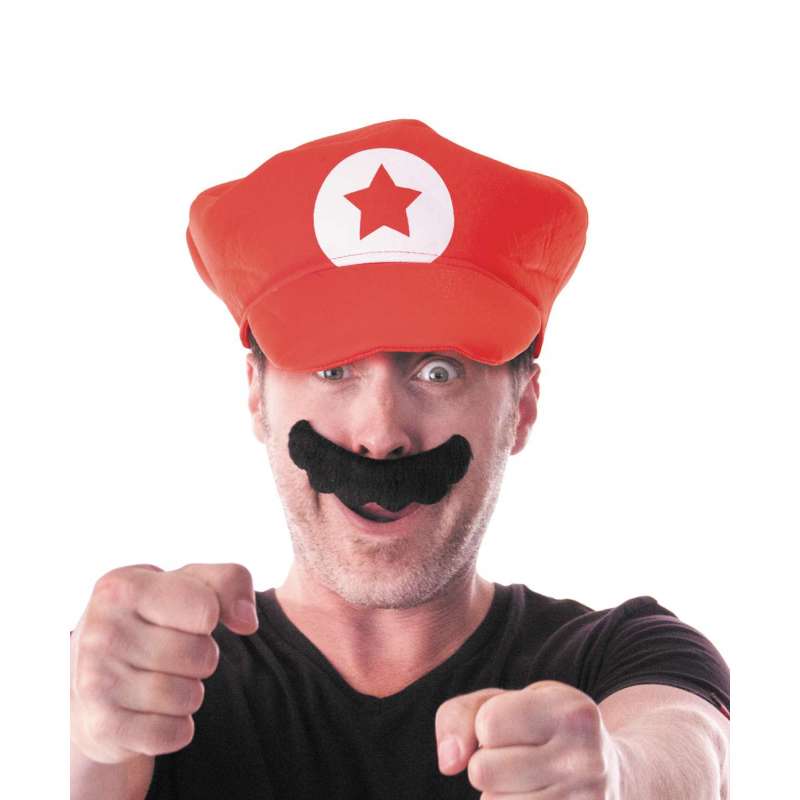 Baffi Neri Mario 3D di Plastica - baffi a prezzi all'ingrosso