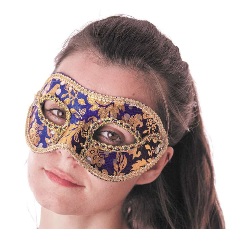 CARNIVAL MASK VENICE BLUE - mask at wholesale prices