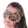 Blauwe Venetiaanse Carnaval Masker 30 cm - masker tegen groothandelsprijzen