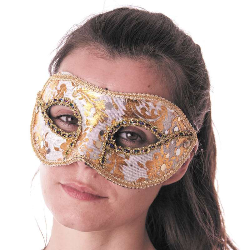 WHITE VENICE CARNIVAL MASK - mask at wholesale prices