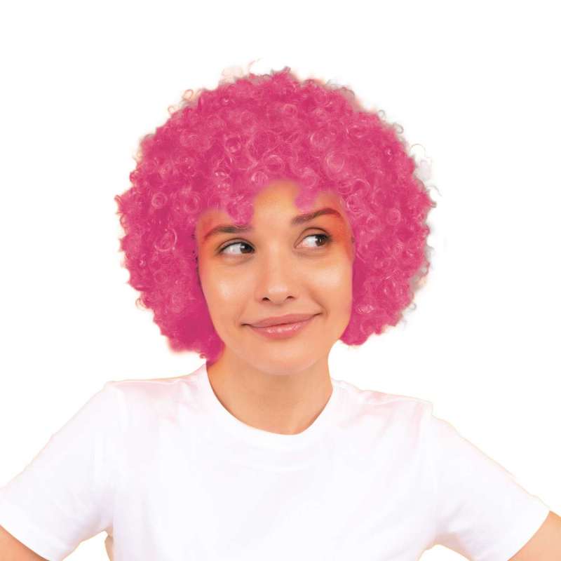 Popperukke i rosa farve til engrospris - paryk til engrospris
