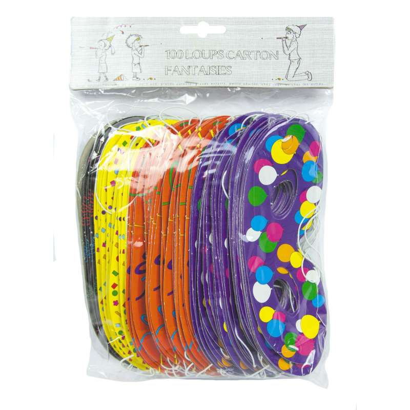 100er Pack Fantasie-Kartonlupen - Maske zu Großhandelspreisen