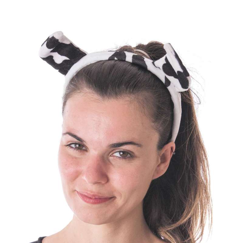 Diadema de terciopelo con diseño de vaca a precios de mayorista - diadema a precios de mayorista