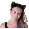 Diadema de gato negro con marabú - diadema a precios de mayorista