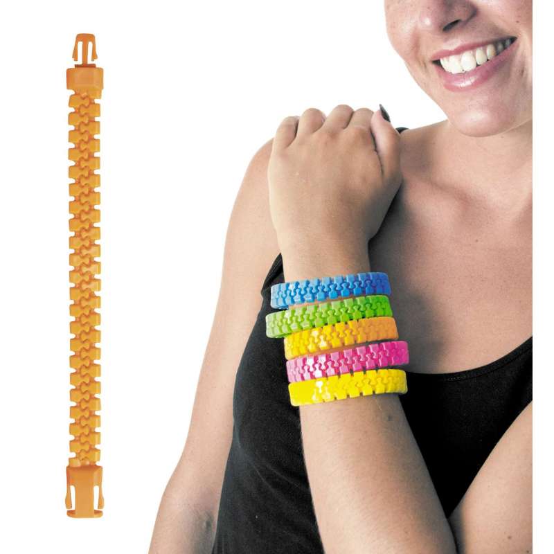 Oranje Zip Armband 20 cm tegen groothandelsprijzen - Armband tegen groothandelsprijzen
