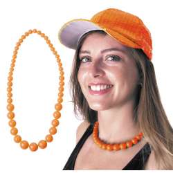 NEON ORANGE PEARL NECKLACE