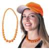 Collar de Perlas Naranja Neón 23 cm - collar a precios de mayorista