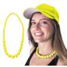 COLLIER PERLE NEON JAUNE - collier à prix grossiste