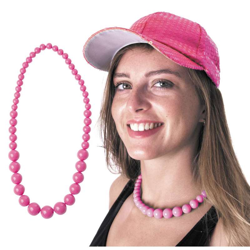 NEON PINK PEARL NECKLACE - necklace at wholesale prices
