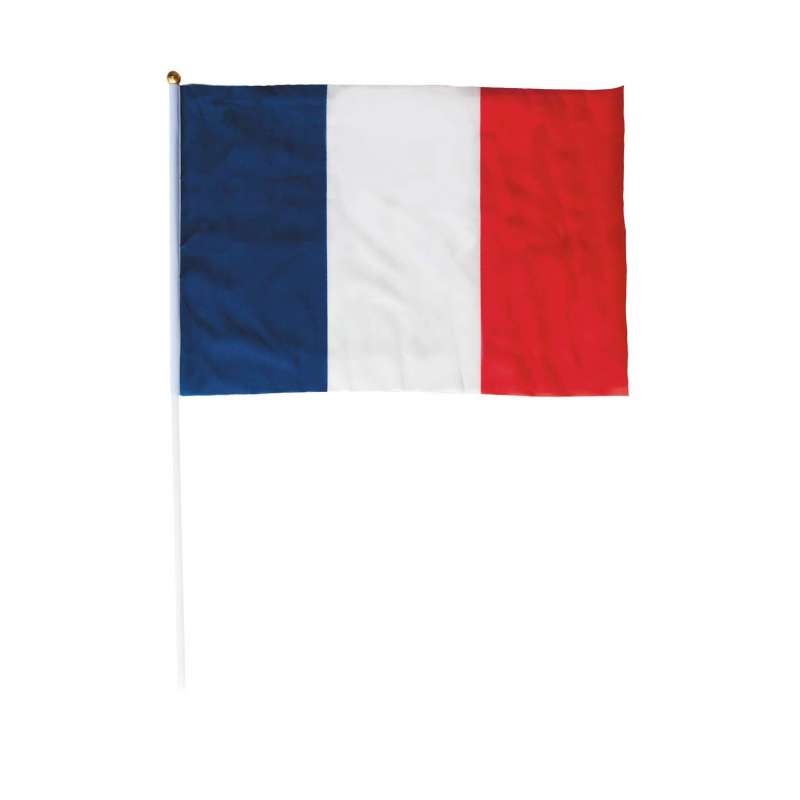 Bandeira da França 14x21 cm com haste a preço grossista - Bandeira a preço grossista