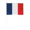 Frankrigs flag 14x21 cm med stang - Flag til engrospris Frankrigs flag 14x21 cm med stang - Flag til engrospris